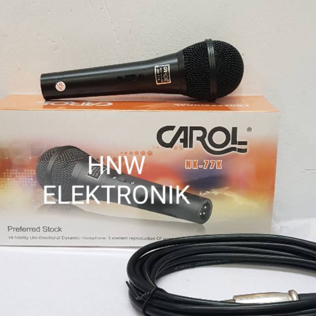 Mic Carol NK 77 microphone kabel Carol NK 77K 77 K NK77 Ori Original