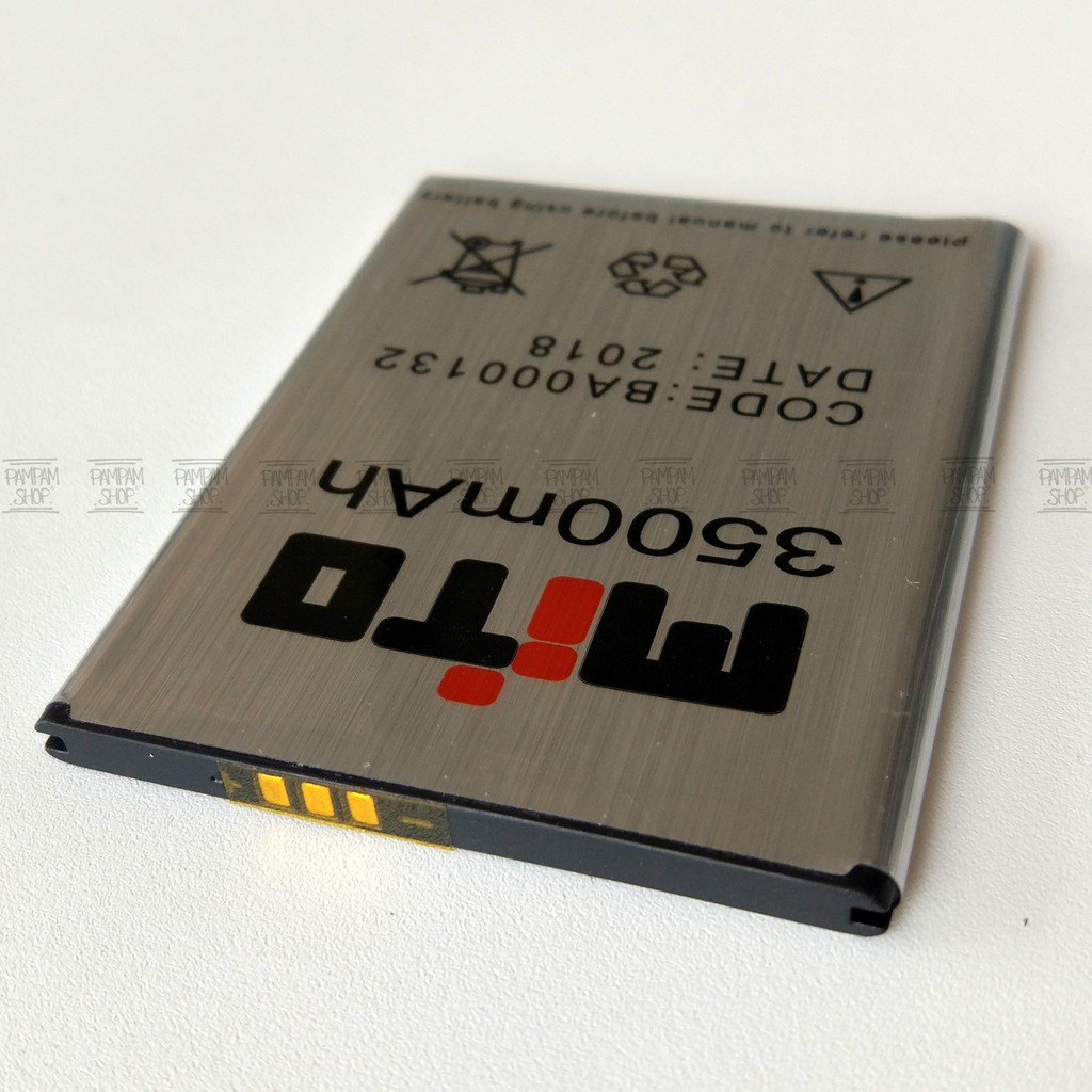 Baterai Mito Fantasy Champ A880 A990 BA-00132 BA00132 Original Double Power Batre Batrai BA 00132