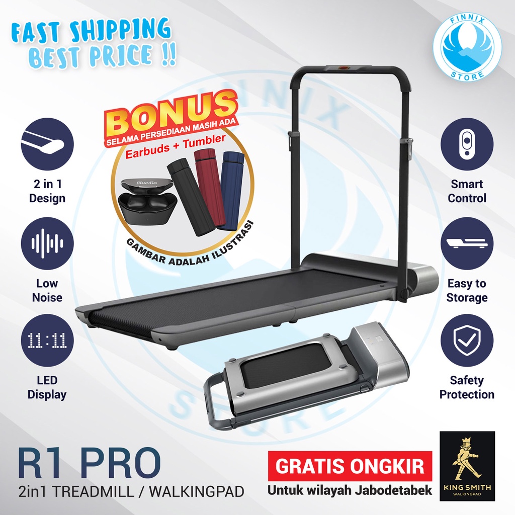 Jual Kingsmith Walking Pad R1 Pro 2 In 1 Elektrik Treadmill Alat