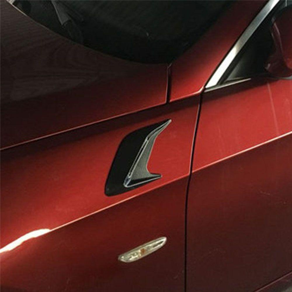 Wonder 1pasang Stiker Mobil Kap Auto Shark Gill Air Inlet