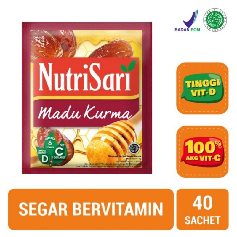 

Nutrisari Madu Kurma 1 Pack isi 40 Sachet