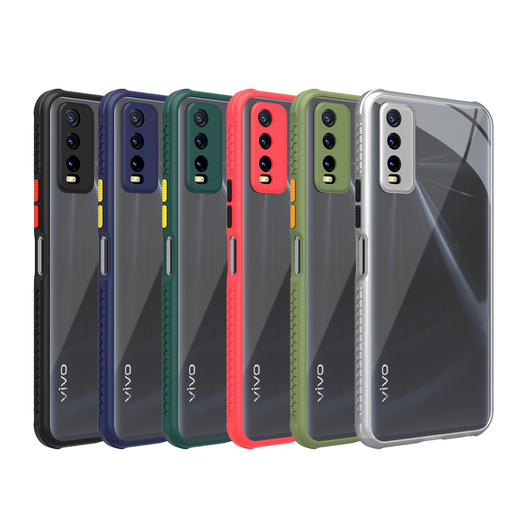 Vivo Y20 Y20S Y20i Y12S Case Softcase Crystal Color Case