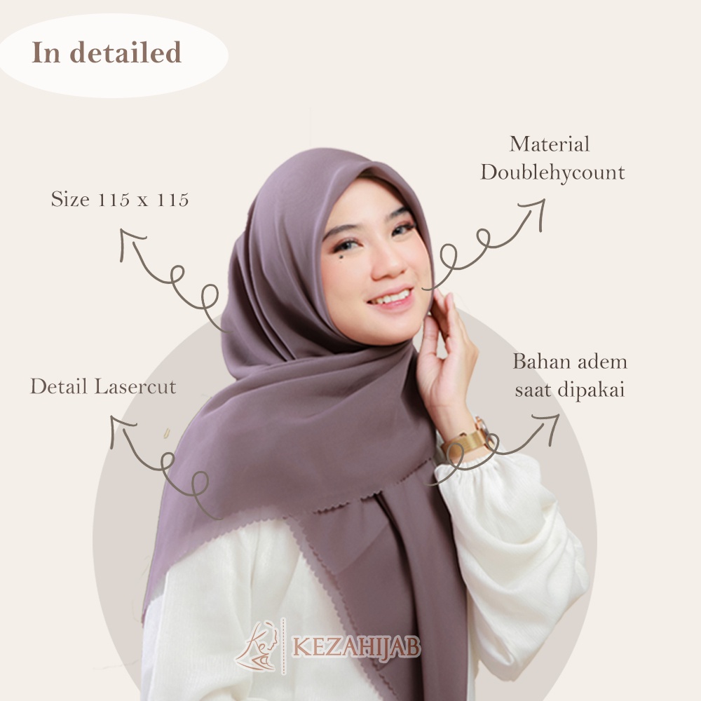 SEGIEMPAT LASSER CUT BELLA/HIJAB LASSER CUT