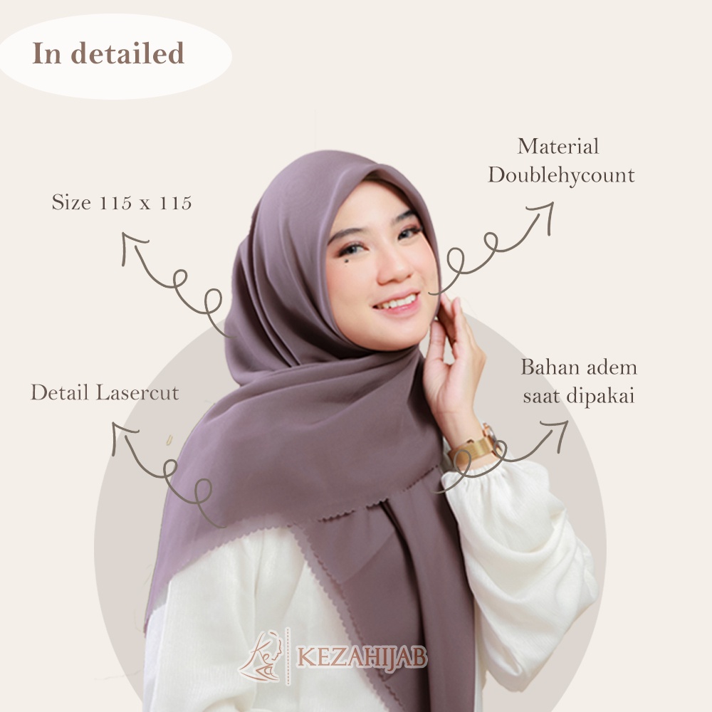 SEGIEMPAT LASSER CUT BELLA/HIJAB LASSER CUT