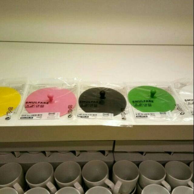 IKEA Smulfare Tutup Gelas Silicon Aneka Warna Harga 1pc IKEA Smulfare Tutup Gelas Silicon Aneka Warna Harga 1pc