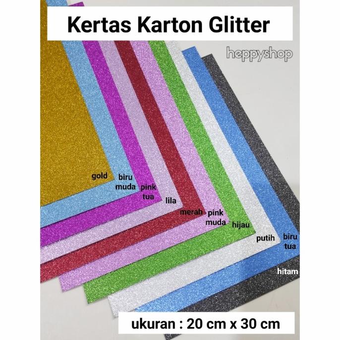 

Kertas Karton Glitter heppys44 Kualitas Baik