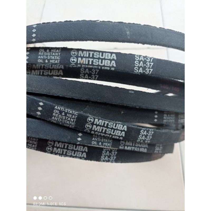 Vanbelt Fan Belt Tali Dinamo Mesin MITSUBA ukuran SA-37 bahan Karet Solid dan Awet.original Mitsuba 