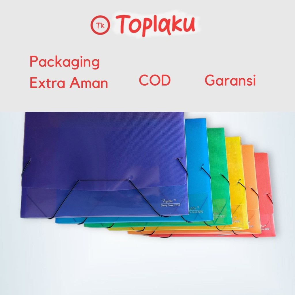 

TOPLA Map Dokumen File F4 A4 Anti Air Document Bag File Holder Folder Map Berkas Plastik
