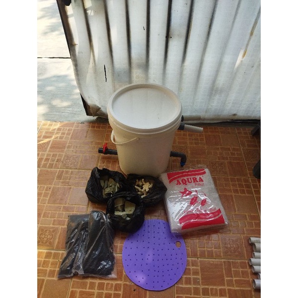 ember bio filter kolam ikan koi plus media