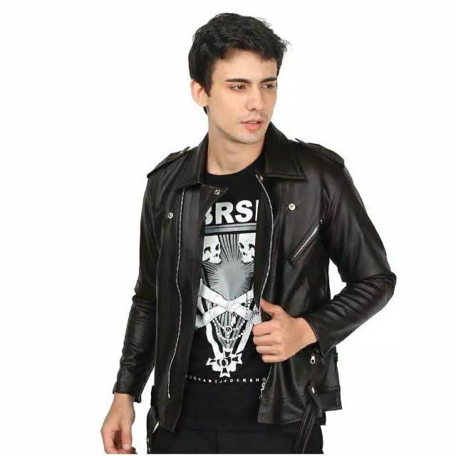 Jaket Kulit Sintetis Punk Rock N Roll RMNS01 SEMIKULIT - PU LEATHER