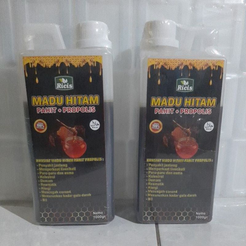 PROMO!!! Madu hitam pahit madu pahit hitam 1000gr madu herbal madu mentah raw honey honeycomb madu peras madu ricis