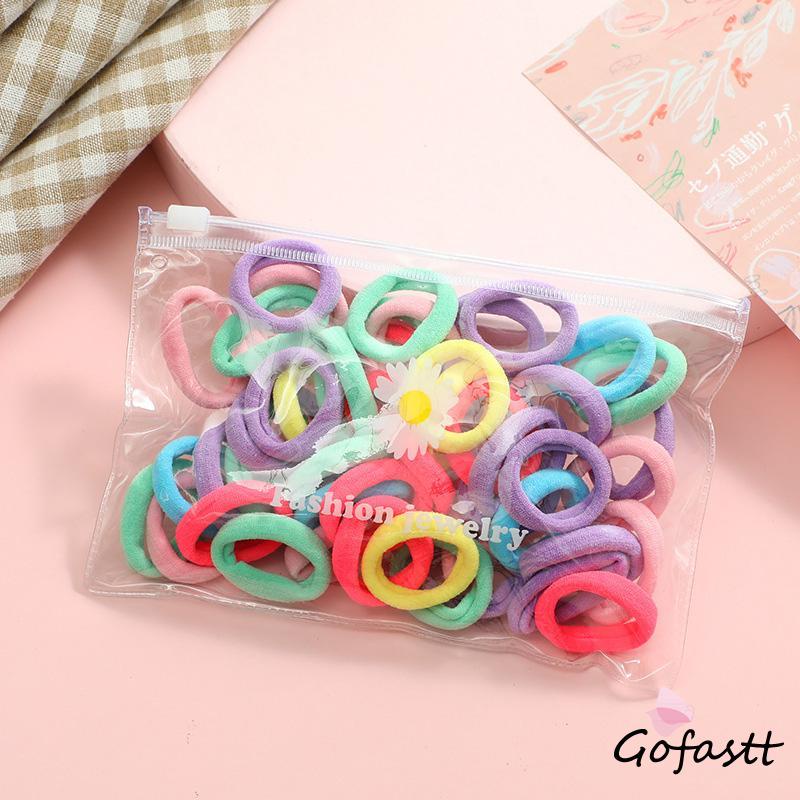 Lingkaran Rambut Anak Perempuan Merajut Handuk Lingkaran Anak Perempuan Kecil Berwarna Karet Gelang 