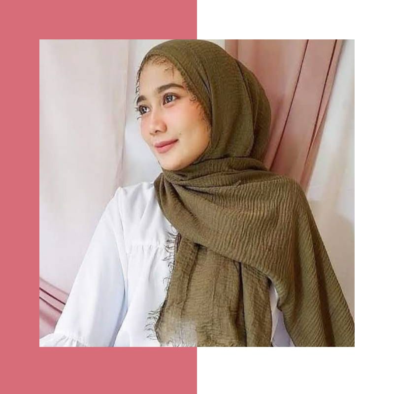 [STOK LAGI] PASHMINA CRINKLE SHPASHMINA RAWIS KUSUT HIJAB CRINCLE / IMPORT NEGRO SHAWL