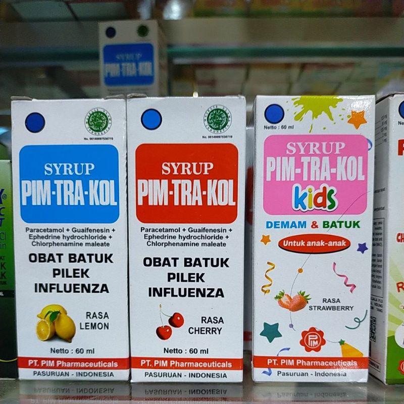 Pimtrakol all merk obat batuk,panas,pilek anak