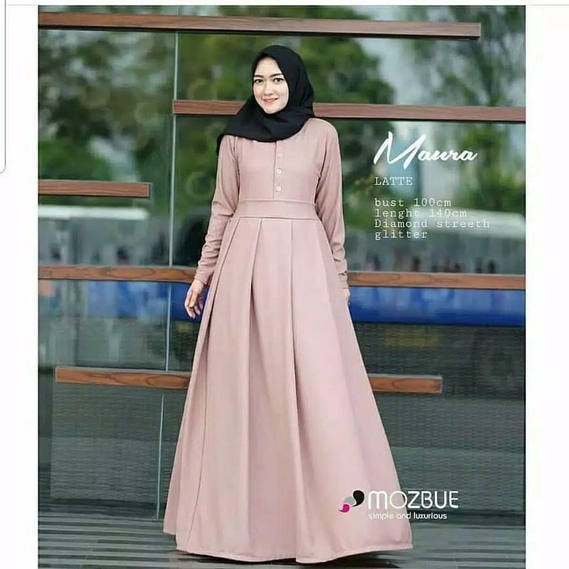 Maura dress maxi fashion remaja muslim wanita