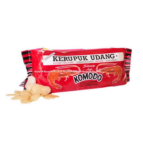 Komodo Kerupuk Udang Shrimp Crackers 400gr Camaron Krupuk Udang Siap Goreng