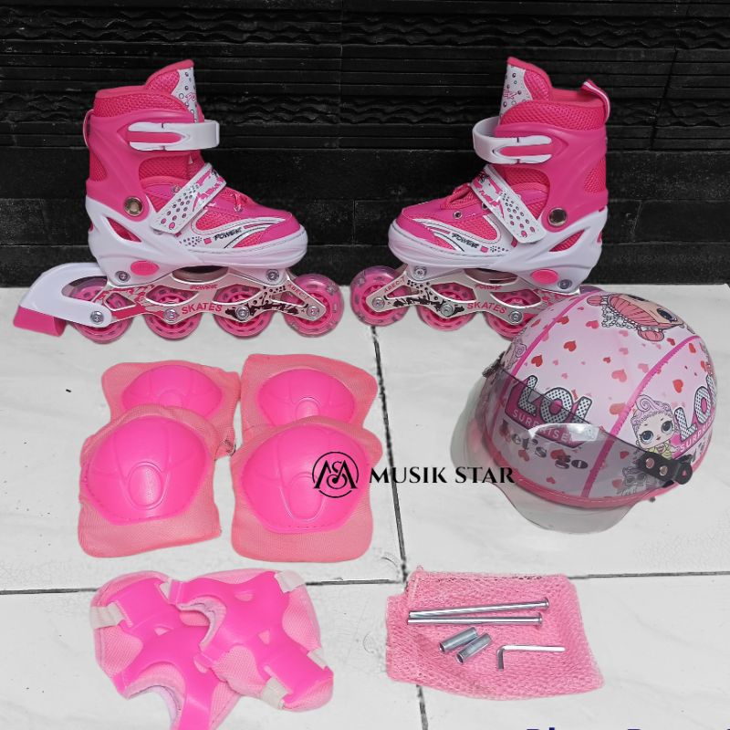 Sepatu roda FULLSET helm dan deker inline skate bajaj dan model mobil