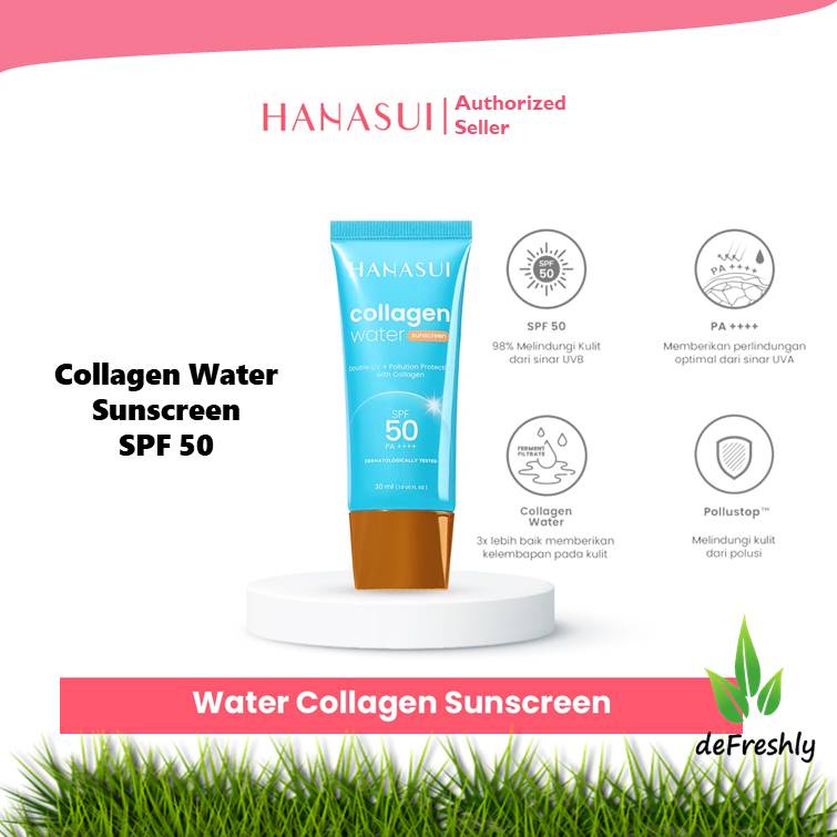 HANASUI Collagen Water Sunscreen SPF50 PA+++ 30ml - Sun screen Perlindungan Sinar UV Original BPOM