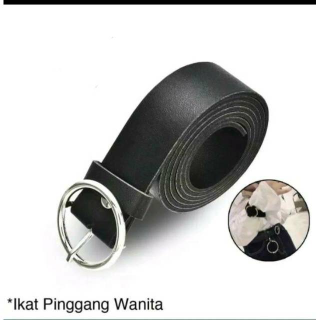 ikat pinggang ring bulat double ring belt korea