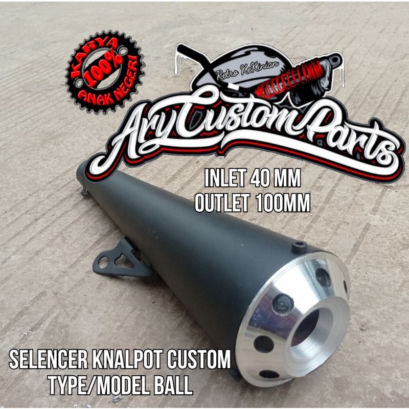 Knalpot custom Stainles w175 japstyle bobber caferacer bratstyle tiger gl pro cb 100 megapro scorpio dll besi arnium-custom ball