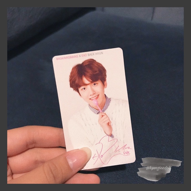 RARE PHOTOCARD EXO BAEKHYUN BASKIN ROBBINS