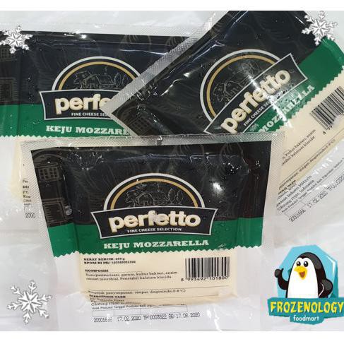 

Keju Mozarella PERFETTO Mozzarella Cheese 250 g Bukan Block Slice 1 kg