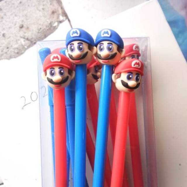 

Pen gel karakter Mario Bros 12pcs