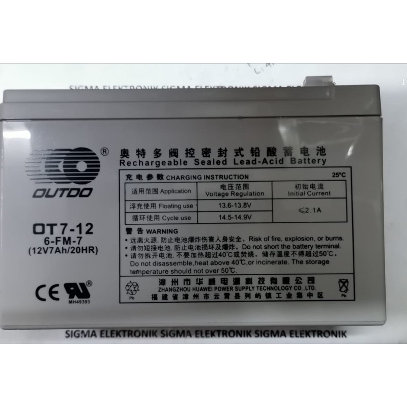 AKI KERING 12V 7Ah OUTDO