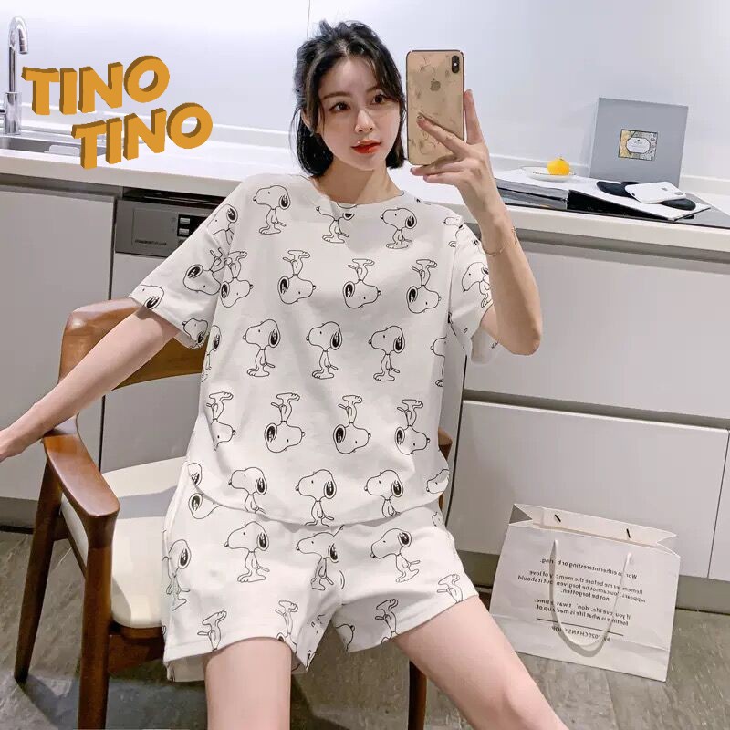 CJSW-S TINO TINO Baju Tidur Piyama Set Pendek Berbagai Macam Motif