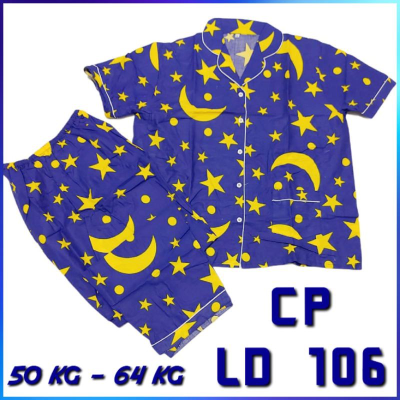 piama baju tidur setelan couple keluarga star moon nevi baru