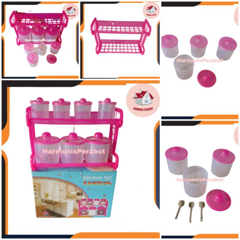 Rak Bumbu satu set ( Rak & 7 tempat bumbu )