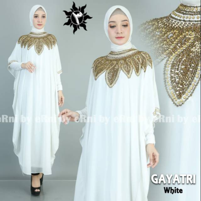 FASHION MUSLIM | GAMIS  KAFTAN GAYATRI KAFTAN BORDIR PAYET KAFTAN PESTA MODERN