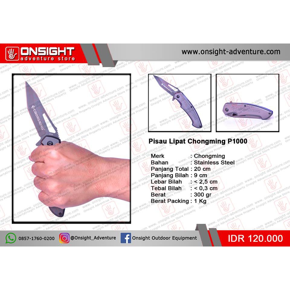 Pisau Lipat Chongming P1000