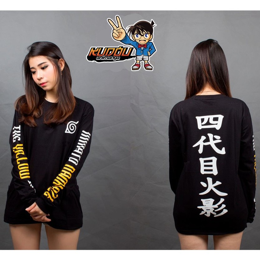 Longsleeve Hokage Black Anime Naruto Shipuden