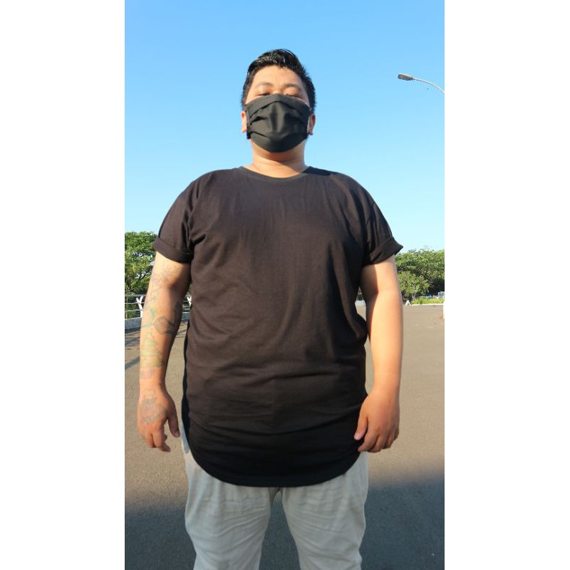 kaos big size longline XXXL, XXL, XL