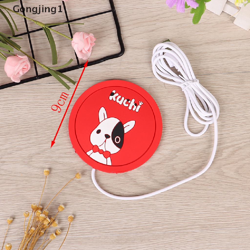 Gongjing1 Pad Penghangat Cangkir Kopi / Teh usb Motif Kartun Bahan Silikon