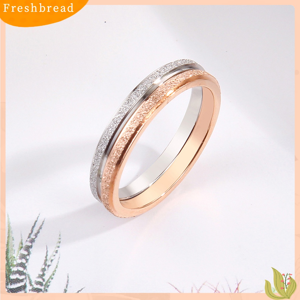 [TERLARIS]Men Women Frosted Titanium Steel Band Finger Ring Wedding Proposal Jewelry Gift