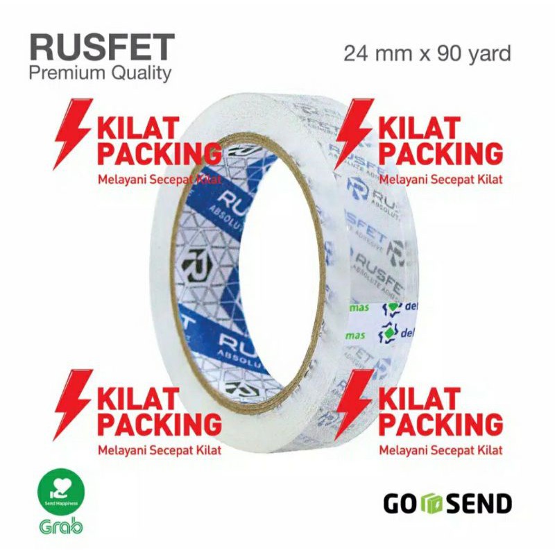 lakban  bening 1 inci 90yard