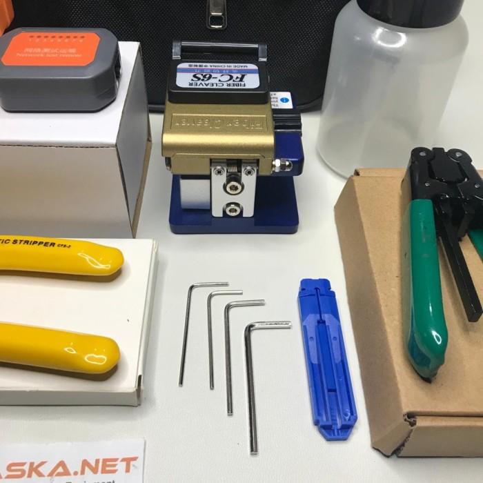 FTTH Tool Kit OPM MINI 3 in 1 Lengkap FVL Cleaver FO/Fiber Optic/Optik