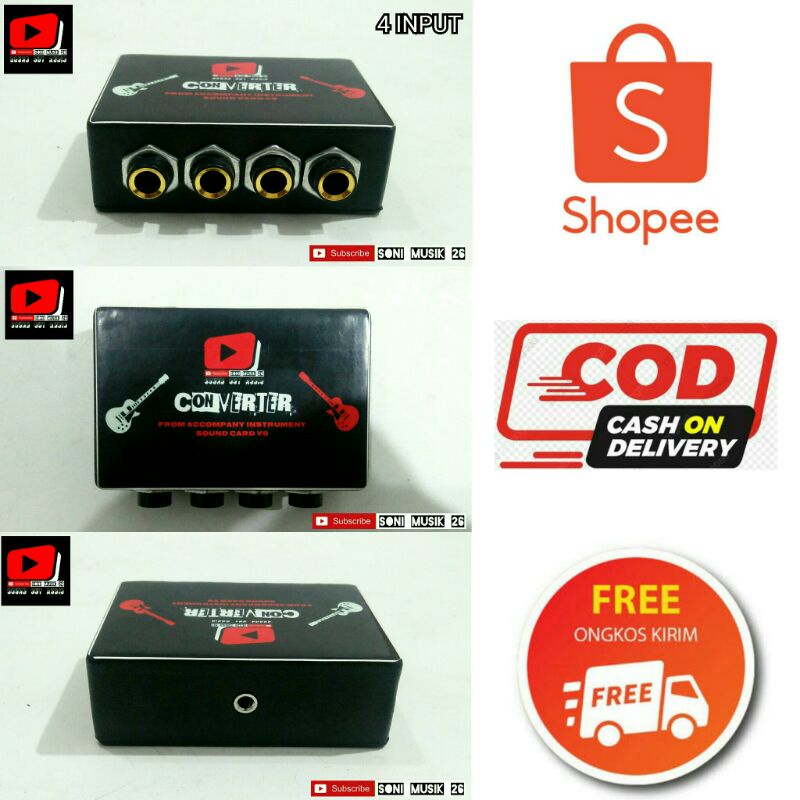 Converter Soundcard V8 - 4 Input High Quality (Converter Soundcard V8 Pasif)