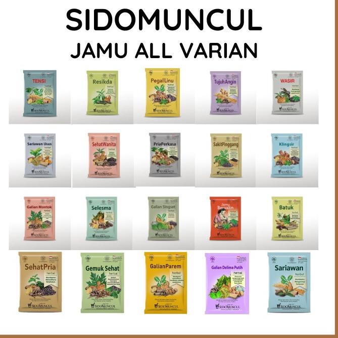 

RESTOCK SIDOMUNCUL JAMU SEDUH SACHET SIDO MUNCUL JAMU TENSI BATUK SEHAT PRIA € 880