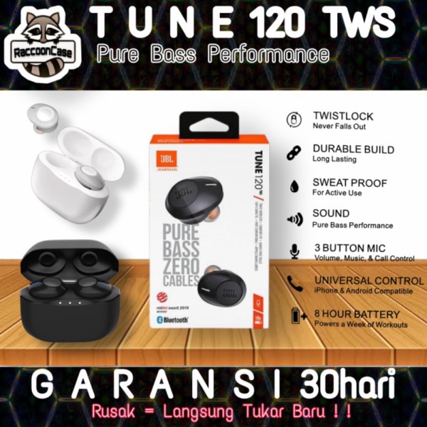 Unik SUPER BASS HEADSET BLUETOOTH TWS WIRELESS EARPHONE BLUETOOTH SPORT TWS - Putih Berkualitas