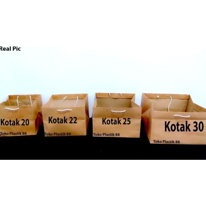 

(TERLARIS) Hot produk Paperbag Coklat Polos Size Kotak 30 Terlaris