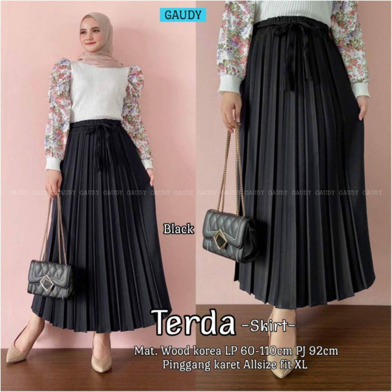 Terda Skirt Rok Plisket premium Buat Kerja