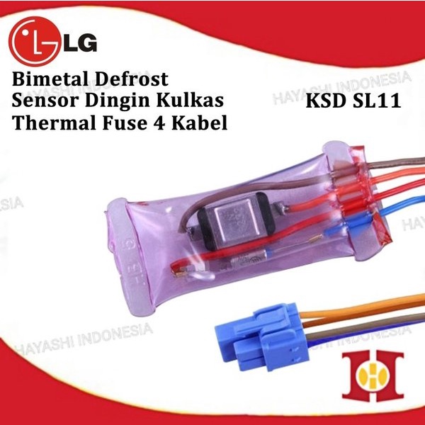 Defrost Bimetal Fuse Dingin Dalam Kulkas 4 Kabel Gabung LG Sanken