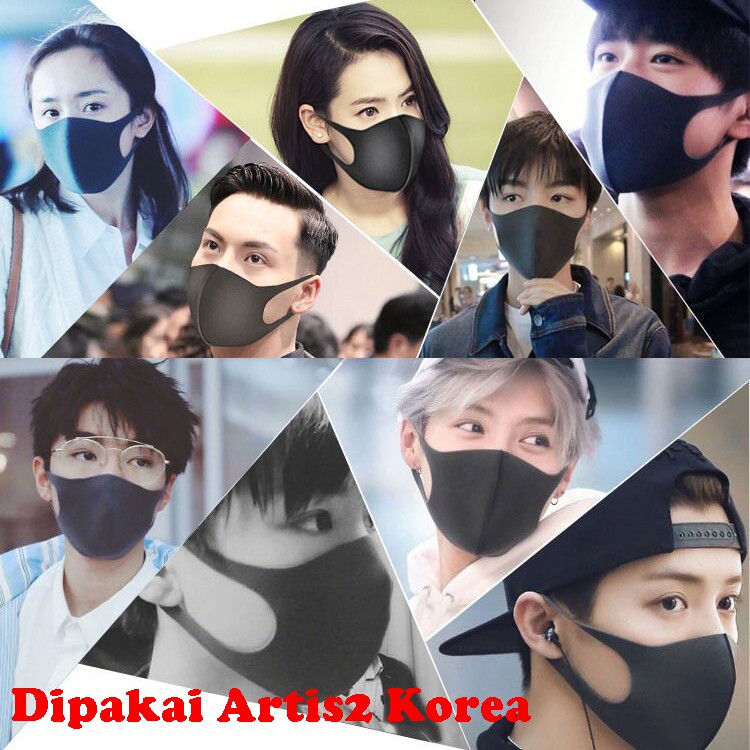 MASKER SCUBA KOREA dewasa anak2 kain polos bisa dicuci dan Masker ANTI POLUSI/DEBU/BAKTERI