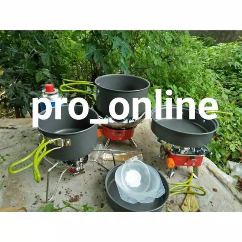 Alat masak Isi 4 Wajan Cooking Set DS301 Camping outdor