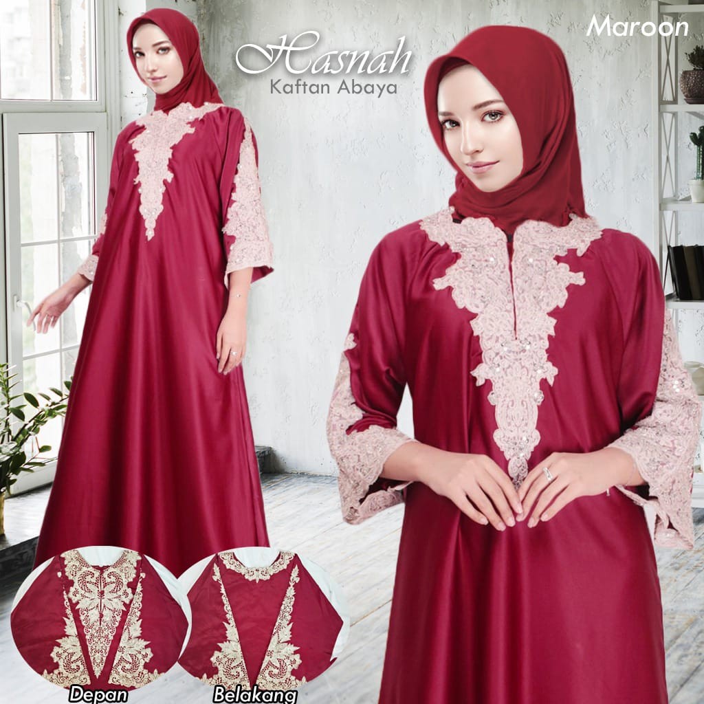 6 WARNA - ABAYA MODERN HASNAH JUMBO CEWEK WANITA