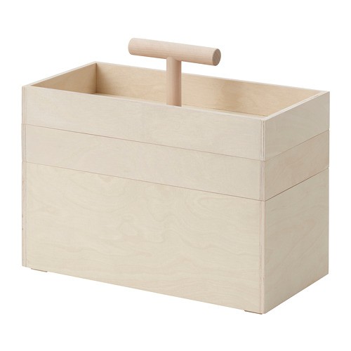 RAVAROR box penyimpanan plywood kayu birch 36x18x31 cm