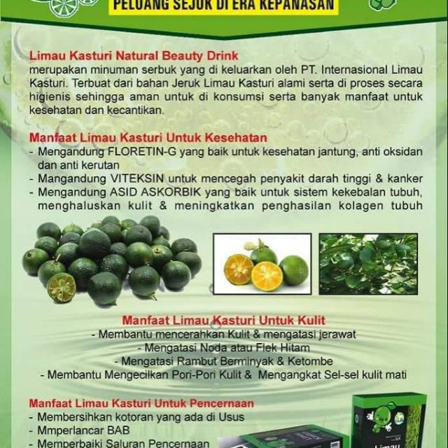 Khasiat Limau Kasturi - Blog Kesehatan Anda